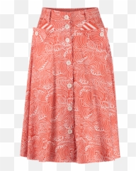 Square Pocket Skirt - Red Wave Red Stripe Spijkers En Spijkers Png,Red Stripe Png