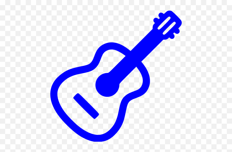 Blue Guitar Icon - Free Blue Music Icons Guitar Icon Png Black,App Icon Blue