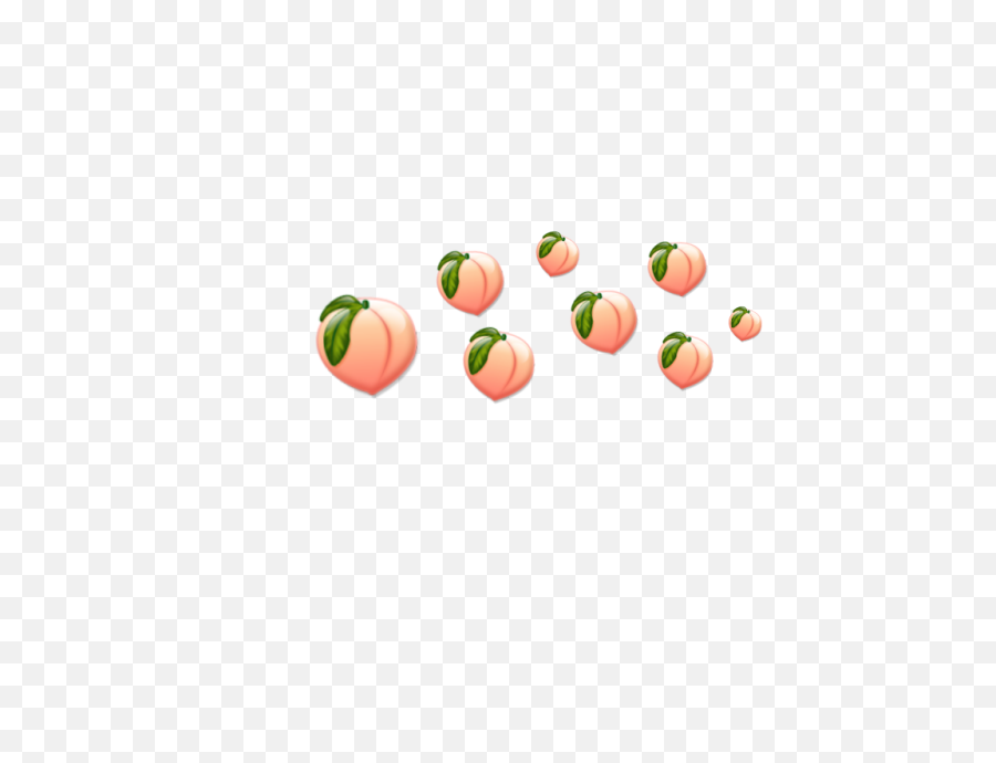 Cute Peaches Crown Png Freetouse - Aesthetic Transparent Peach Emoji,Peaches Png