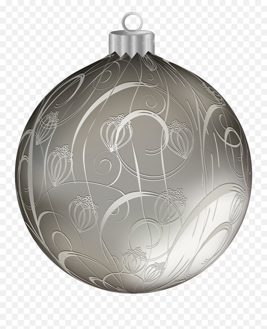 Library Of Christmas Ornaments Image Black And White - Silver Christmas Balls Png,Christmas Ornaments Png