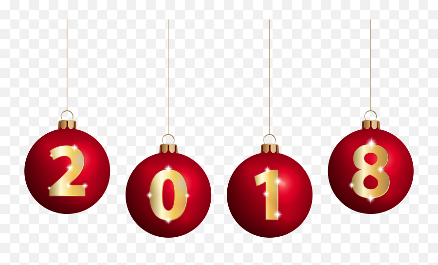 Happy New Year Png - Christmas Balls Png Transparent,New Year 2018 Png