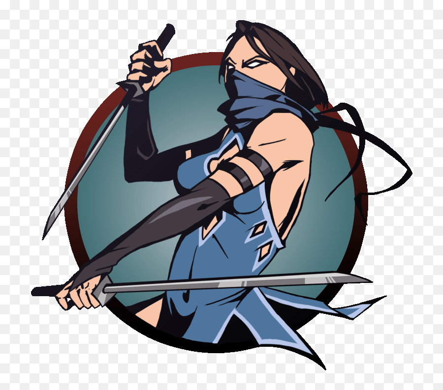 Ninja Girl Swords - Anime Logo Gaming Girl Png,Ninja Png