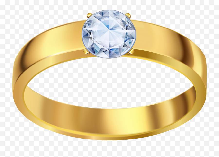Golden Ring Clipart Png - Jewellery Gold Ring Png,Diamond Ring Png