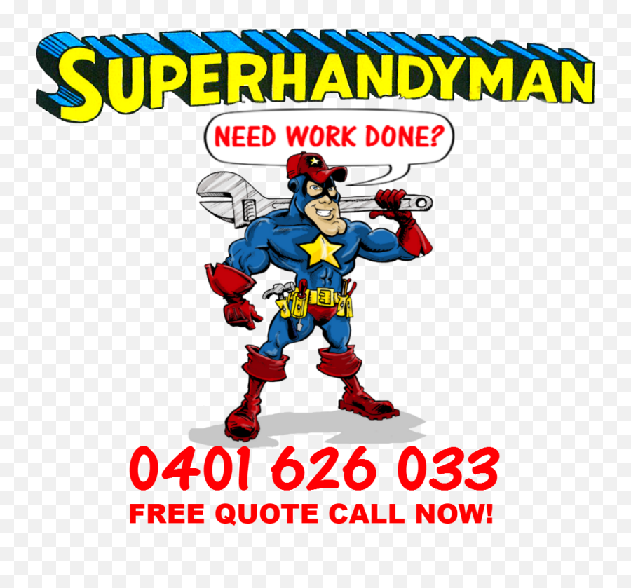 Download Hd Super Handyman Tm - Superhero Handyman Handyman Cartoon Super Hero Png,Handyman Png