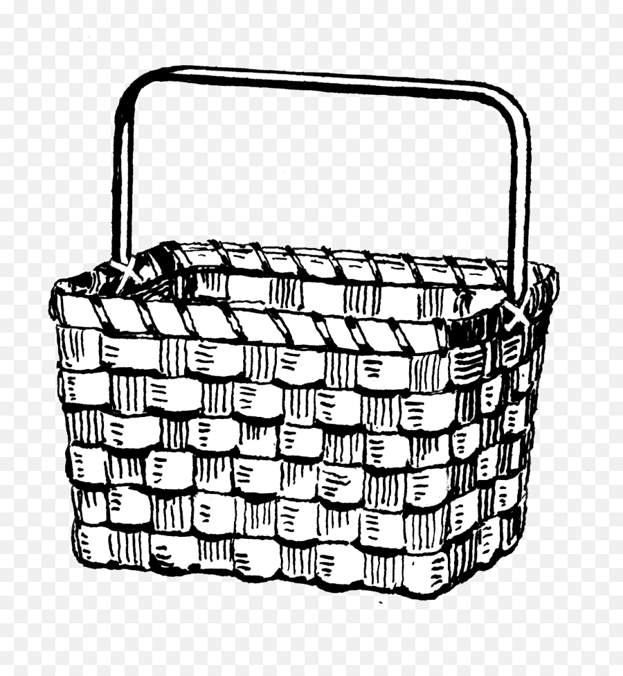 Basket 493 - Basket Clipart Black And White Png,Basket Transparent
