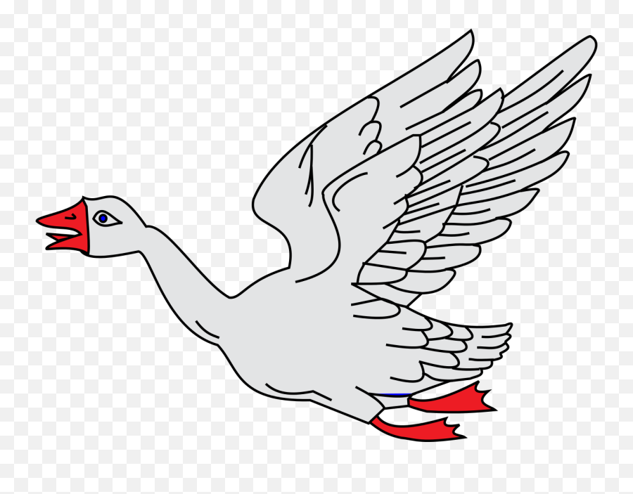 Fileflying Goosesvg - Wikimedia Commons Goose In Flight Cartoon Png,Goose Png