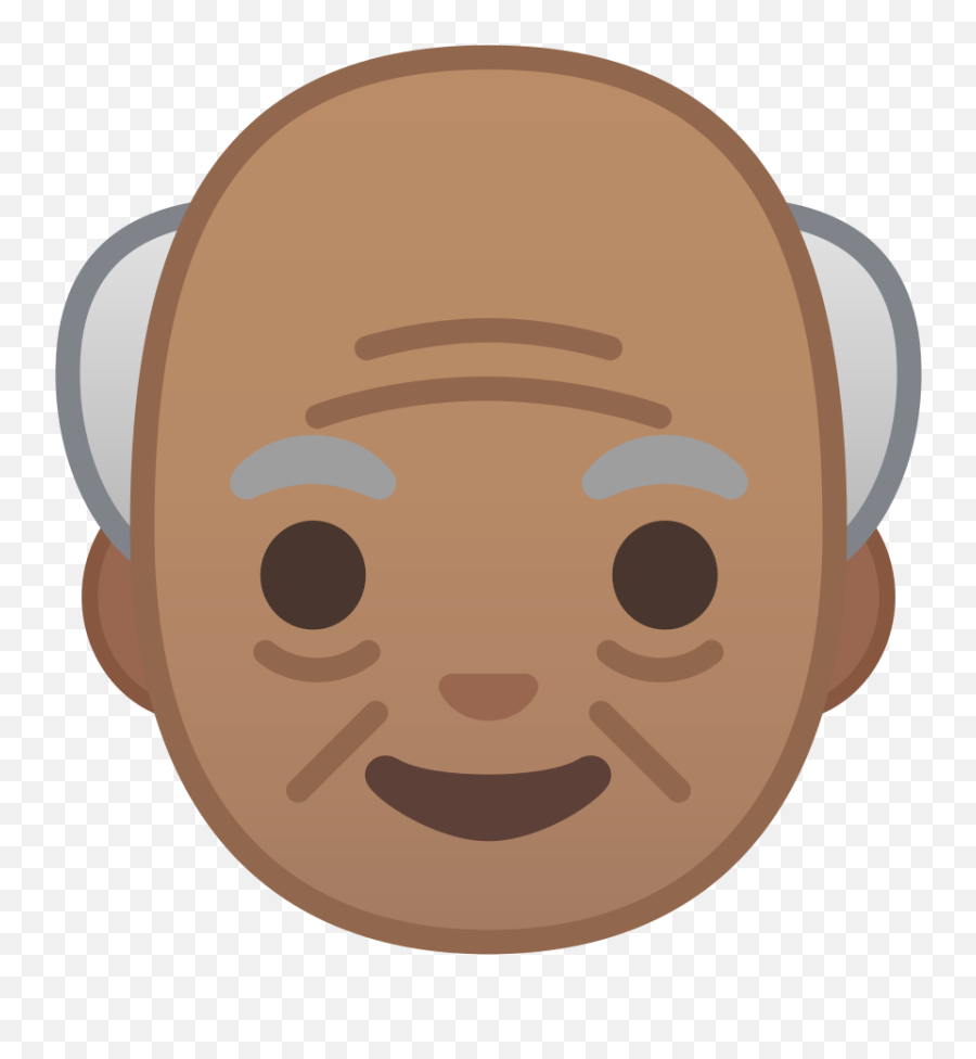 Old Man Medium Skin Tone Icon - Emoji Old Man Png,Man Face Png