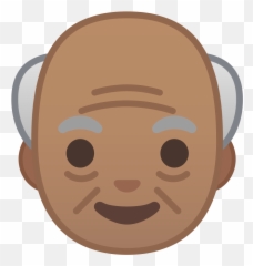 Old Man Medium Skin Tone Icon - Emoji Old Man Png,Man Face Png