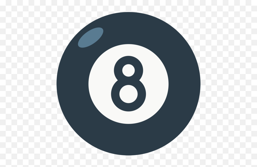 Pool 8 Ball Emoji - Circle Png,8 Ball Png