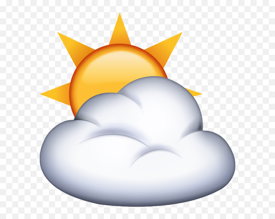 Sun Behind Cloud Banner Free Png Files - Sun And Cloud Emoji,Rain Emoji Png
