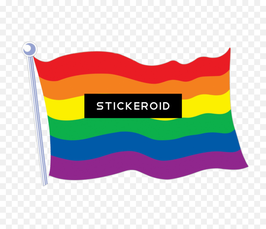 Download Rainbow Flag - Rainbow Flag Cutout Printed 2 Sides Flag Png,Rainbow Flag Png
