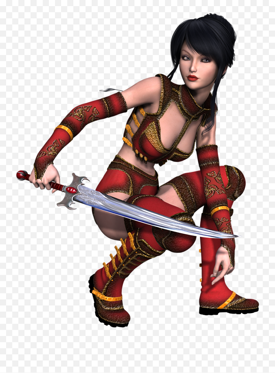 Download Female Warrior With Sword Png Transparent - Transparent Female Fantasy Warrior,Warrior Transparent