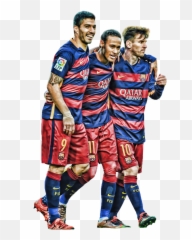Football Playersoccer Playerjerseyspo 1108786 - Png Messi Suarez Neymar Png,Neymar Png