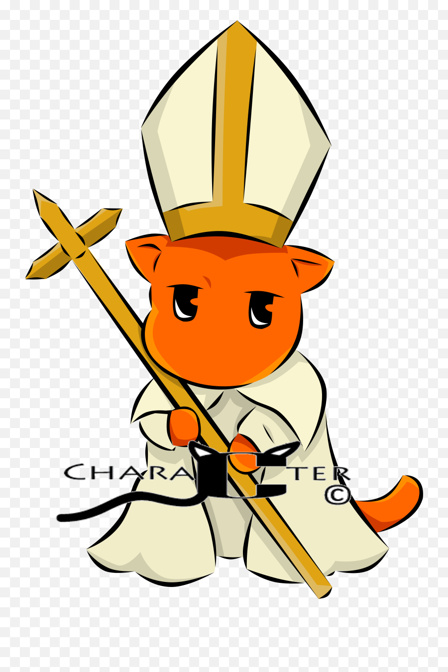 Popecat Click For More Info U003e - Illustration Clipart Full Fictional Character Png,Pope Hat Png