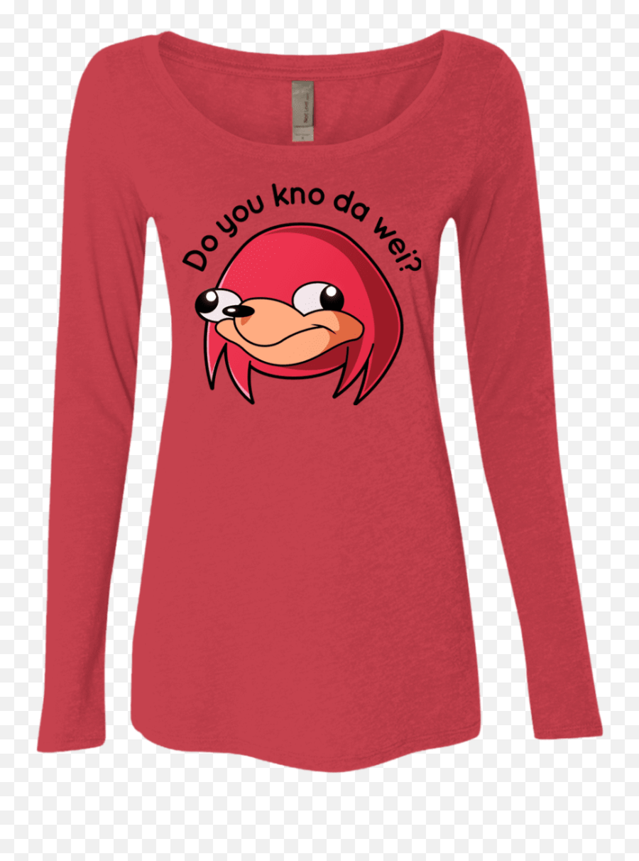 Ugandan Knuckles Womenu0027s Triblend Long Sleeve Shirt - Long Sleeve Png,Ugandan Knuckles Png