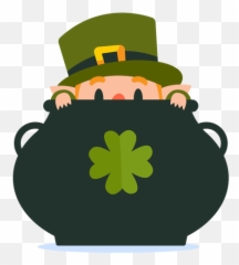Leprechaun In Pot Cartoon - Transparent Png U0026 Svg Vector File Covid 19 Scavenger Hunt Riddles,Leprechaun Png