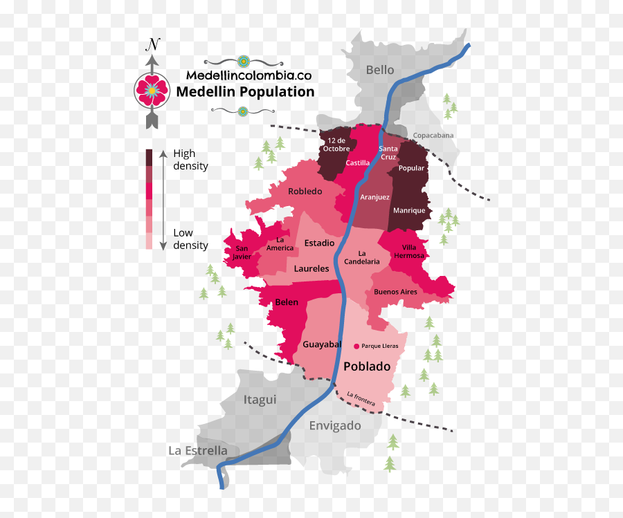 Download Medellin Map Factfile Medellincolombiaco - Medellin Map Of Colombia Png,Colombia Map Png