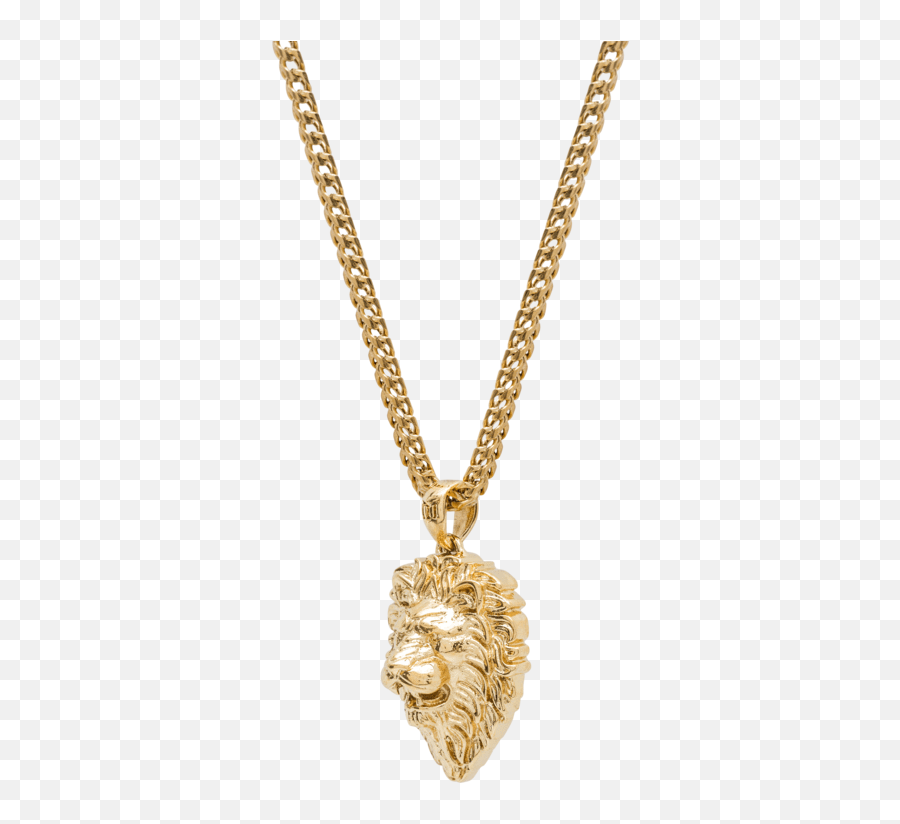 Mens Lion Necklace - Balenciaga Precious Heart Necklace Png,Gold Chains Transparent