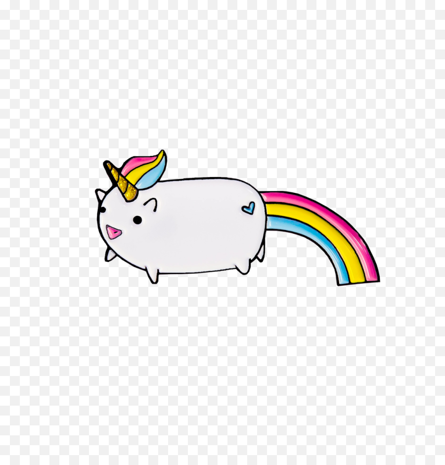 Lucky Rainbow Unicorn Pin - Unicorn Clipart Full Size Dot Png,Rainbow Unicorn Png