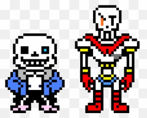 Bad Time Sans And Disbelife Papyrus Undertale Pixel Art - Undertale png