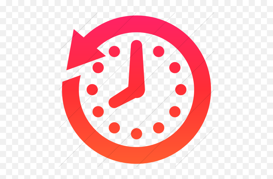 Iconsetc Simple Ios Orange Gradient Raphael Clock History Icon - Spring Forward Dont Miss Church Png,History Icon Png