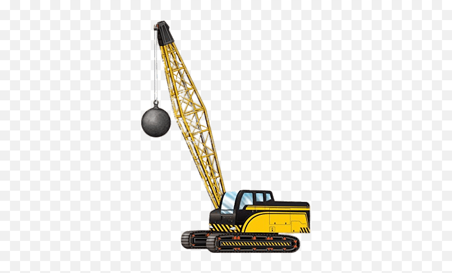 Crane With Wrecking Ball Transparent Png - Stickpng Wrecking Ball Crane Png,Crane Png