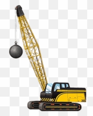 Crane With Wrecking Ball Transparent Png - Stickpng Wrecking Ball Crane Png,Crane Png