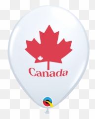 Patriotic Maple Leaf Latex Balloon - Pink Canada Flag Png,Canada Maple Leaf Png