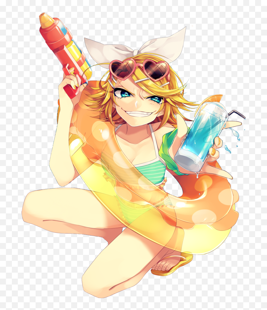 Rin Kagamine Png - Anime Summer Render Deviantart,Rin Kagamine Icon