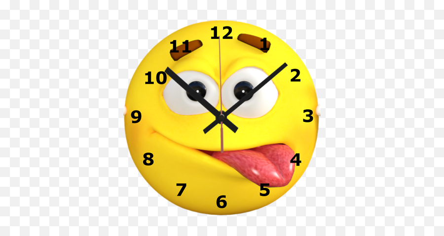 Glass Clock Funny Face 30cm Kids Children Bedroom Smiley Home Decor Diy 930 - Funny Clocks Fot Kids Png,Funny Face Icon
