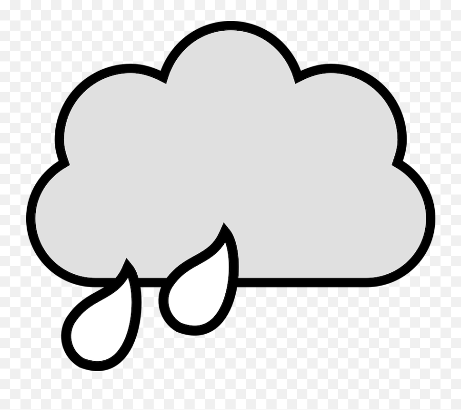 Cloud Rain Drops - Black Rain Cloud Cartoon Png,Cloud Drawing Png