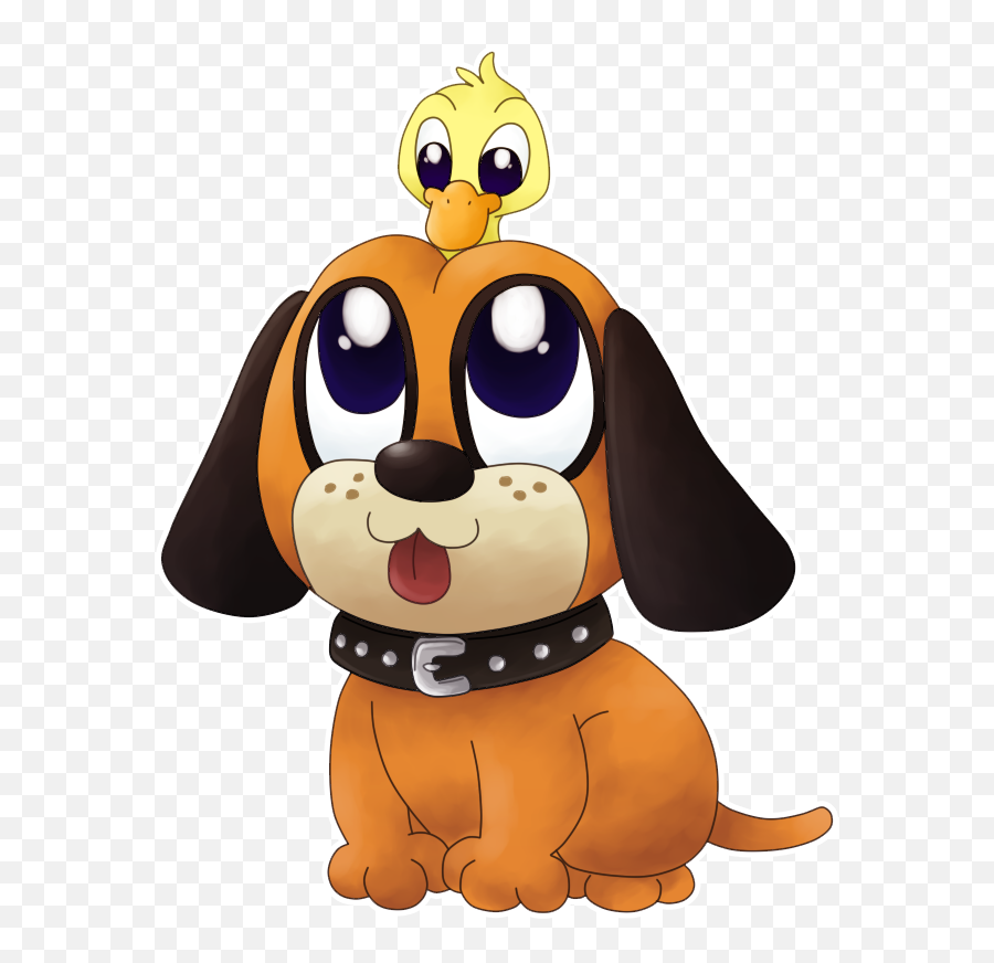Duckling Clipart Mother Baby Dog - Dog And Duck Cartoon Png,Duck Hunt Png
