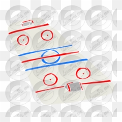 Hockey Rink Stencil For Classroom Therapy Use - Great Circle Png,Hockey Rink Png