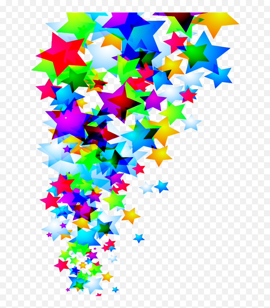 Rainbow Five Stars Png Image - Colorful Star Border Design,Five Stars Png