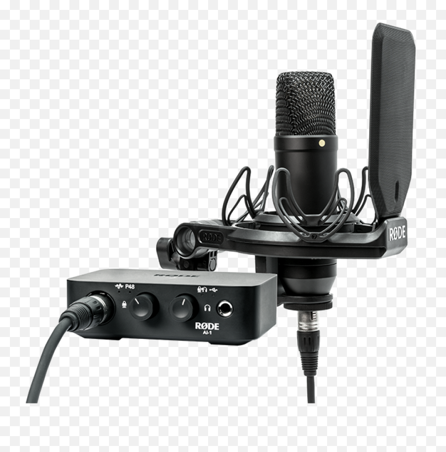 Rode Nt1 Condensor Microphone Plus Ai1 Interface Complete Studio Kit - Rode Nt1a1 Png,Studio Mic Png