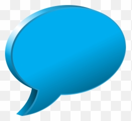 Blue Speech Balloon - Bubble Transparent PNG