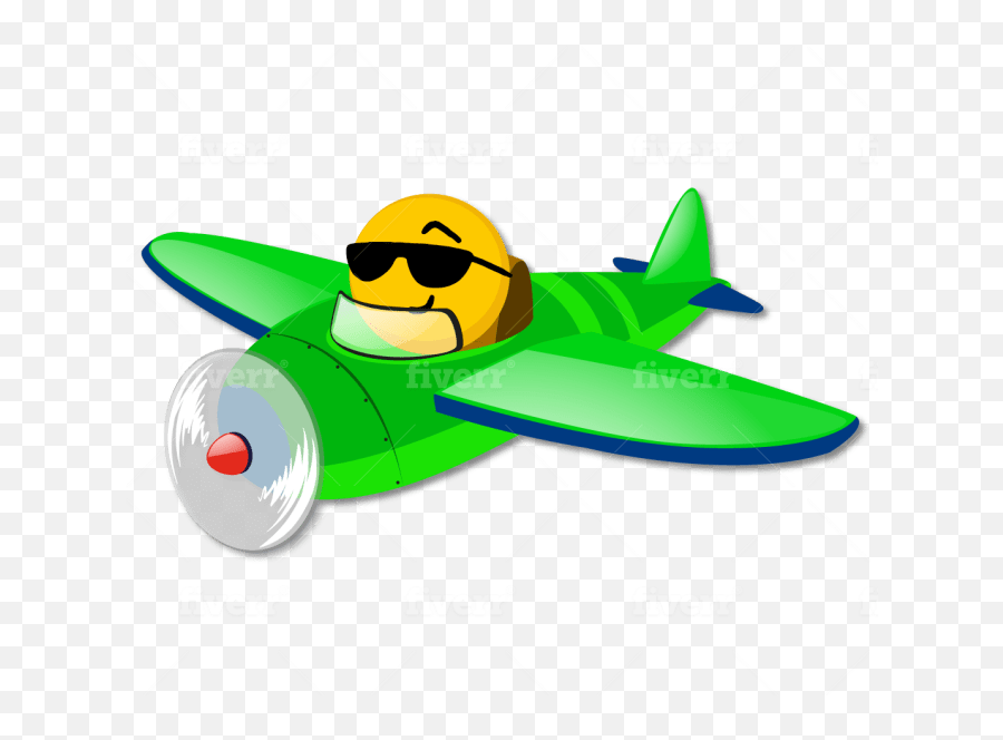 Draw Emoticons Emoji Stickers And Animated Gif For You - Model Aircraft Png,Airplane Emoji Png