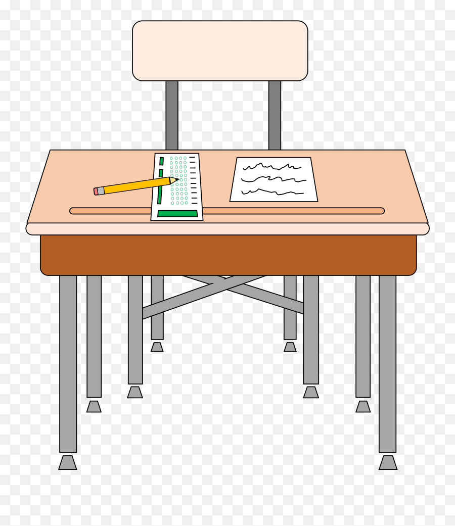 Library Of School Desks Png Freeuse - Classroom Desk Clipart,School Desk Png