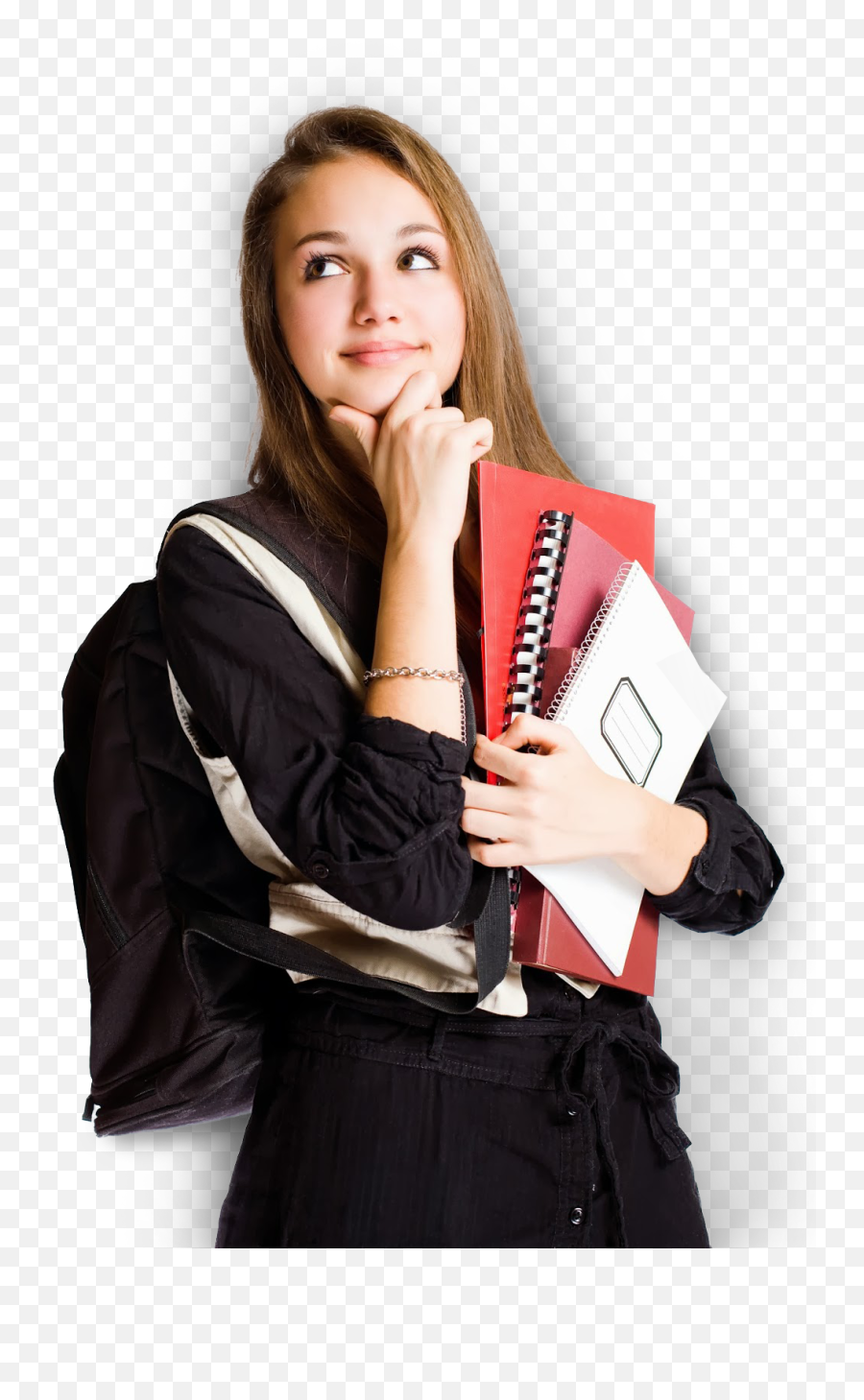 Student Thinking Image Png - Girl Student Png,Student Png