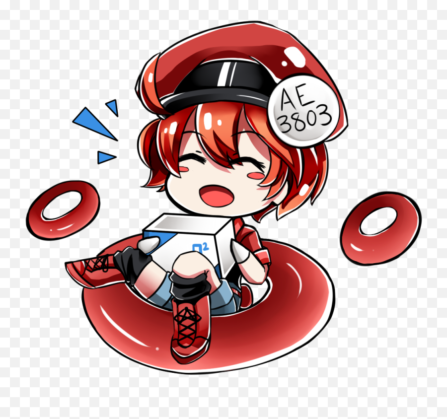 Red Blood Cell Carrying A Oxygen - Cells At Work Red Blood Cell Chibi Png,Pool Of Blood Png