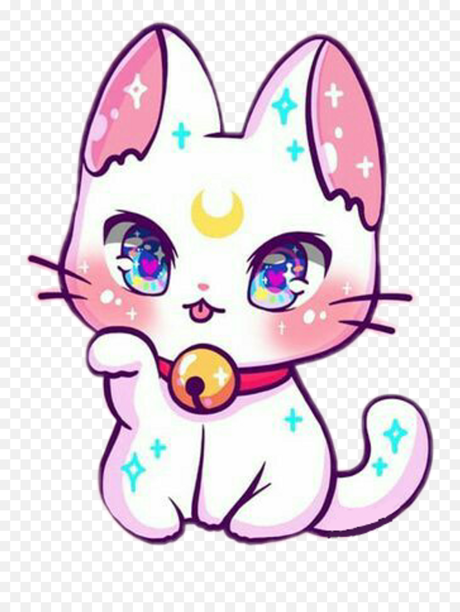 Cute Sticker - Chibi Luna And Artemis Clipart Full Size Cute Kawaii Cat Cartoon Png,Artemis Png