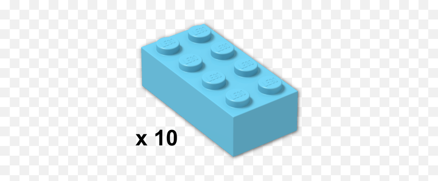 Lego Bricks Lot Of 10 Blue Medium Azure Baby Pastel 2 X 4 New Ebay - Light Blue Lego Brick Png,Lego Brick Png