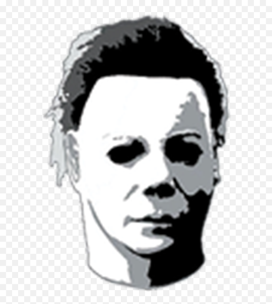 Michael Myers Head Enamel Pin - Michael Myers Black And White Png,Michael Myers Png