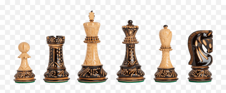 The Burnt Zagreb U002759 Chess Pieces - 3875 King Zagreb Series Chess Set Png,Chess Piece Png