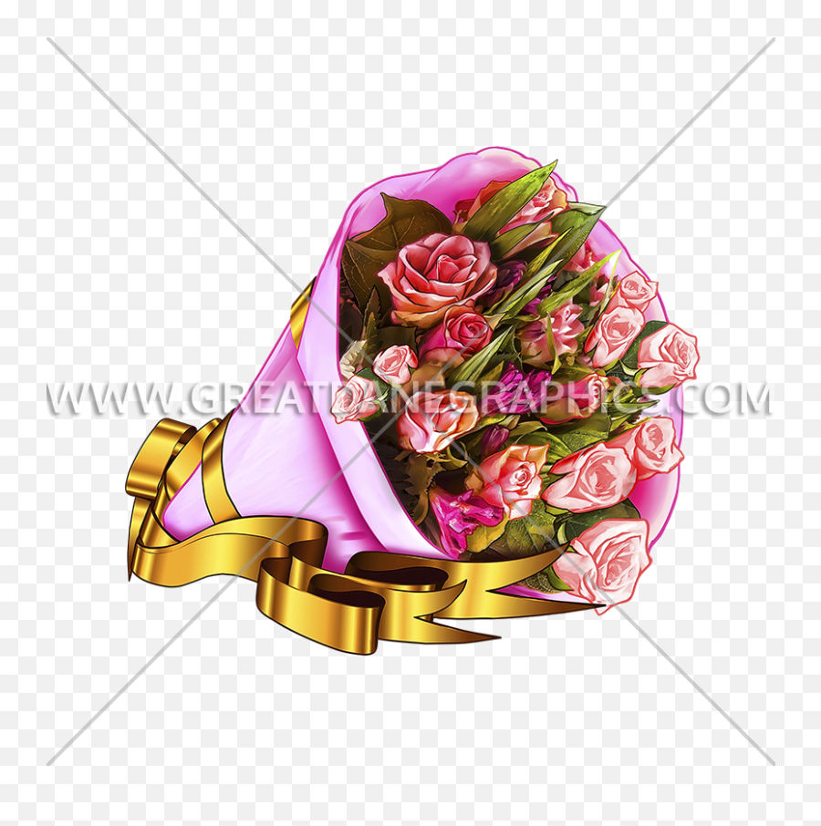 Bouquet Of Roses Production Ready Artwork For T - Shirt Printing Lovely Png,Bouquet Of Roses Png