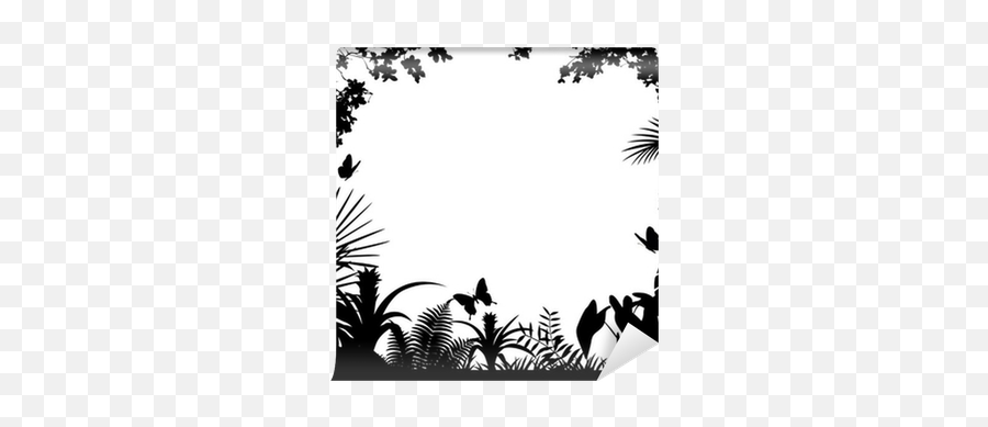 Tropical Forest Silhouette Wall Mural U2022 Pixers - We Live To Change Forest Png,Forest Silhouette Png