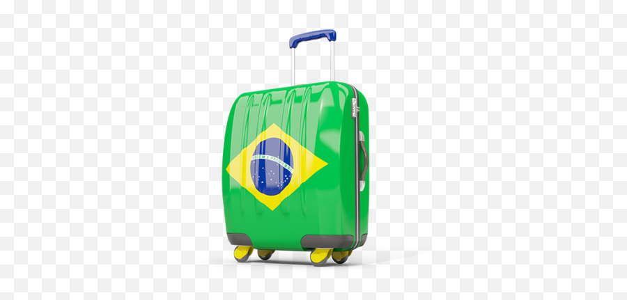 Suitcase With Flag Illustration Of Brazil - Suitcase With Flag Png,Suitcase Png