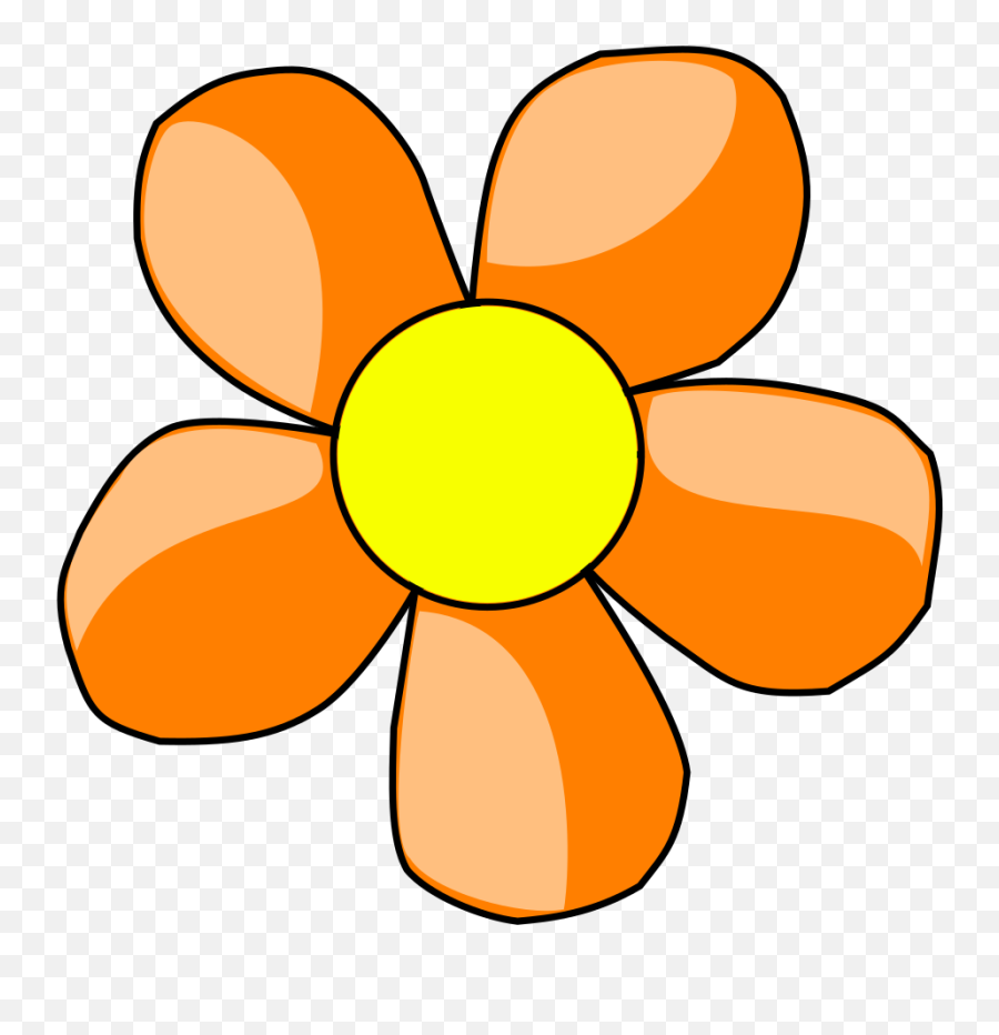 Orange Flower Png Svg Clip Art For Web - Download Clip Art Orange Flower Clipart,Orange Flower Png