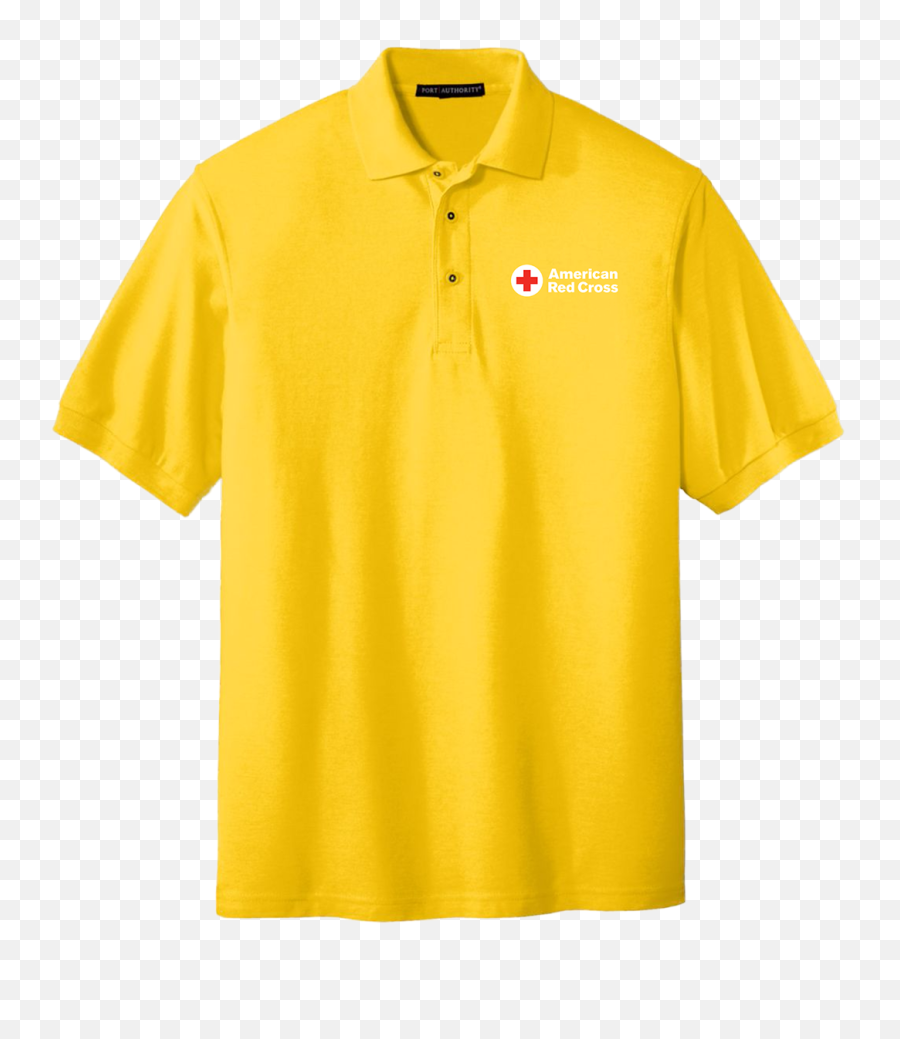 Menu0027s Cotton Polo Shirt Red Cross Store - Cheap Rain Yellow Coat Png,Shirt Transparent