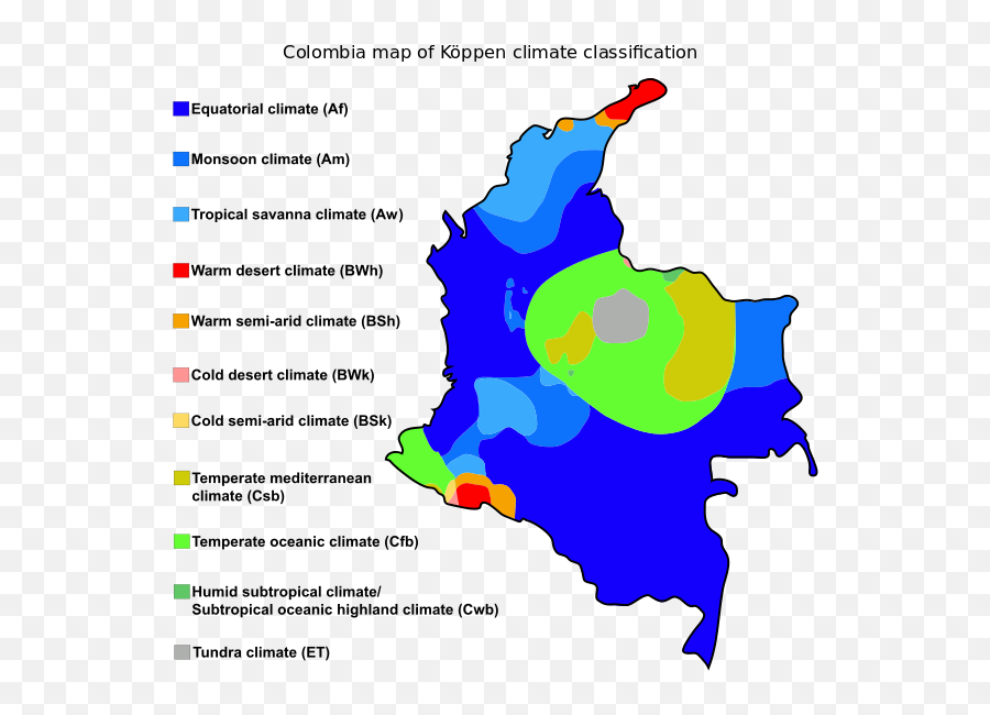 Colombia Map And Maps - Clipart Best Clipart Best Climate Map Of Colombia Png,Colombia Map Png